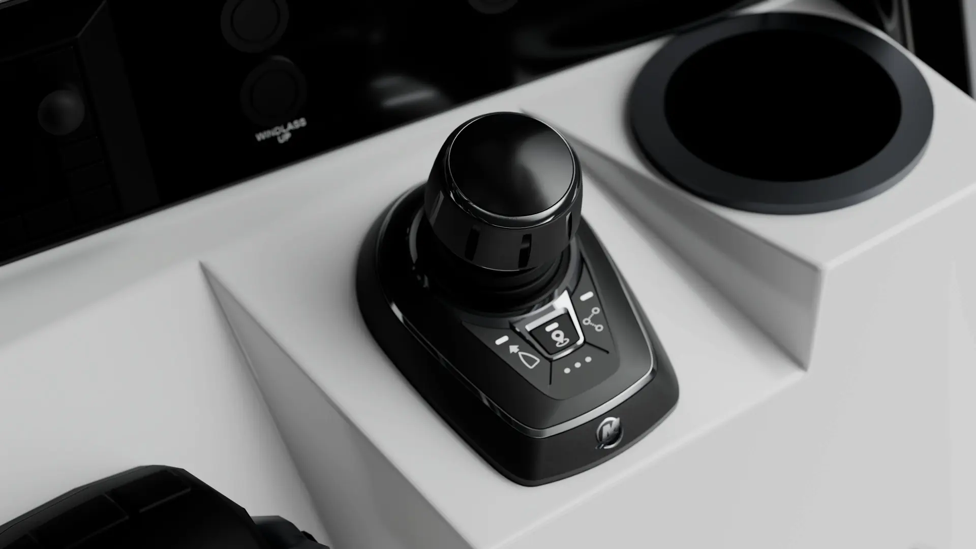 En redesignet Premier Joystick er blant nyhetene fra Mercury Marine i Miami. Alle foto: Produsent